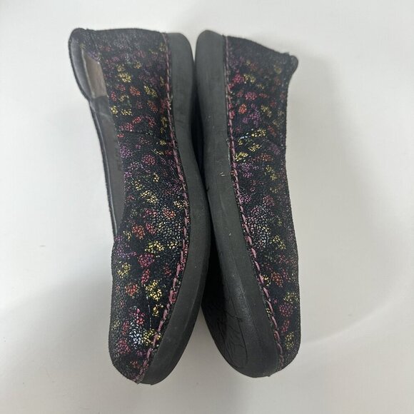 Alegria By PG Lite Womens Floral Slip-Resistant Leather Flats Size 7 - Picture 2 of 8